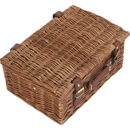 2 Person Green Tweed Classic Picnic Basket